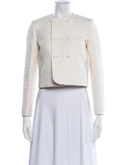Pre-owned Celine Wool Patterned Jacket In Neutrals