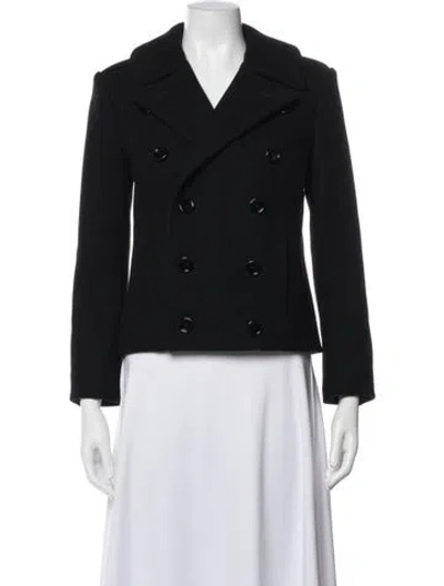 Pre-owned Celine Wool Peacoat In Black
