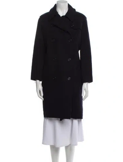 Pre-owned Celine Wool Peacoat In Blue
