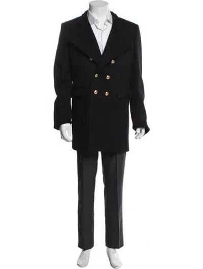 Pre-owned Celine Wool Peacoat W/ Tags In Black