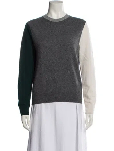 Pre-owned Celine Wool Scoop Neck Sweater In Gray