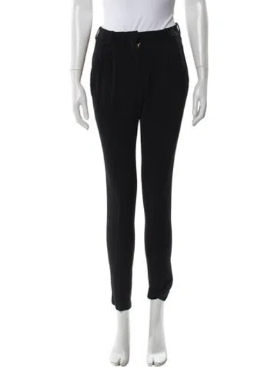 Pre-owned Celine Wool Skinny Leg Pants In Black