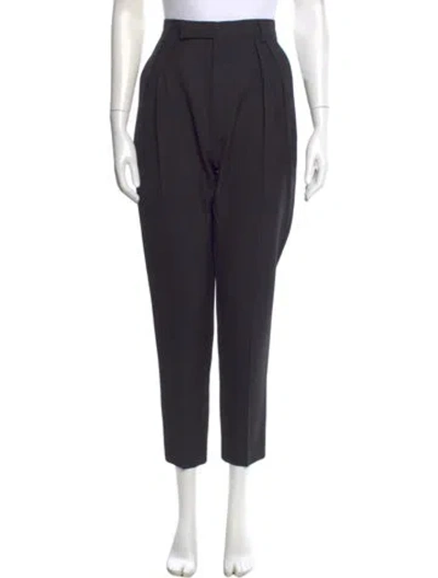 Pre-owned Celine Wool Skinny Leg Pants In Black