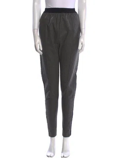 Pre-owned Celine Wool Skinny Leg Pants In Gray