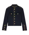 Celine Wool Spencer Bomber Jacket In Black