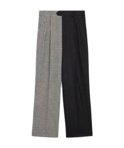 Celine Wool Splicing Details Casual Pants In Black