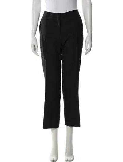 Pre-owned Celine Wool Straight Leg Pants In Black