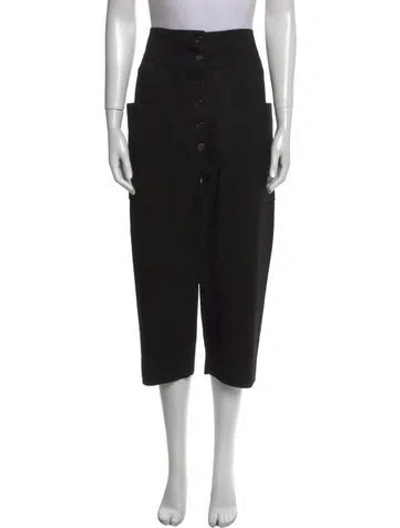 Pre-owned Celine Wool Straight Leg Pants In Black