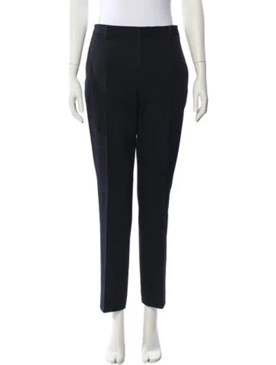 Pre-owned Celine Wool Straight Leg Pants In Black