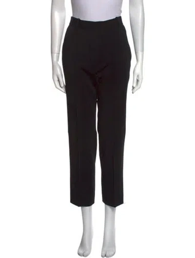 Pre-owned Celine Wool Straight Leg Pants In Black