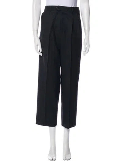 Pre-owned Celine Wool Straight Leg Pants In Black
