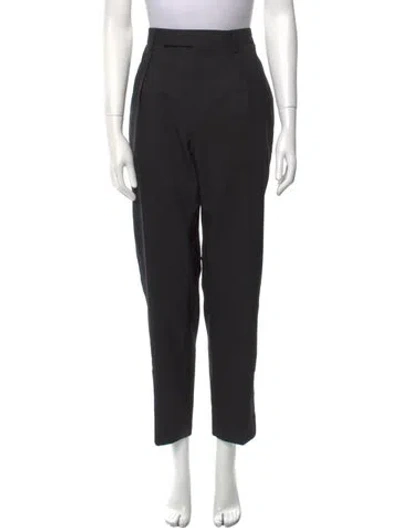 Pre-owned Celine Wool Straight Leg Pants In Black