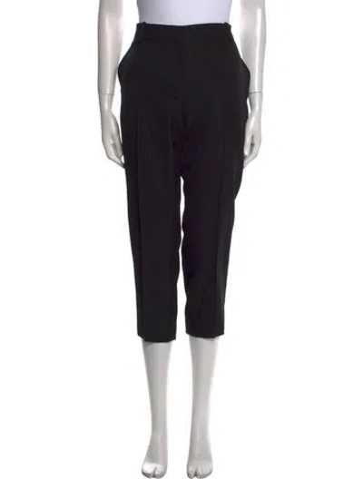 Pre-owned Celine Wool Straight Leg Pants In Black