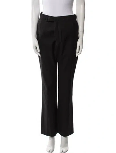 Pre-owned Celine Wool Straight Leg Pants In Black