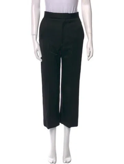 Pre-owned Celine Wool Straight Leg Pants In Black