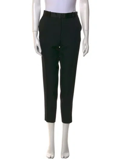Pre-owned Celine Wool Straight Leg Pants In Black