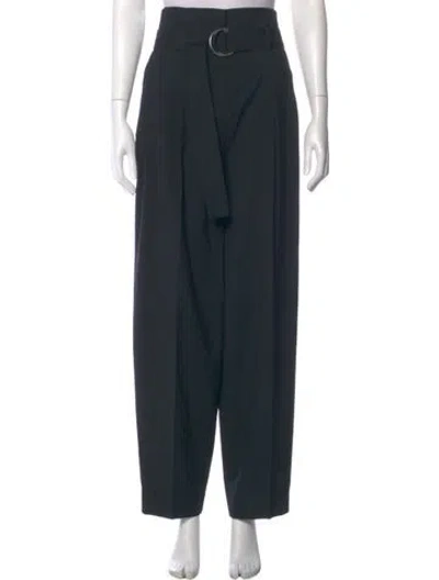 Pre-owned Celine Wool Straight Leg Pants In Black