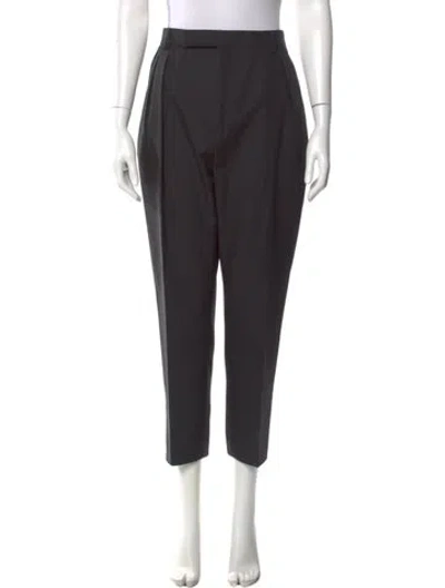 Pre-owned Celine Wool Straight Leg Pants In Black