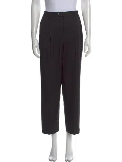 Pre-owned Celine Wool Straight Leg Pants In Black