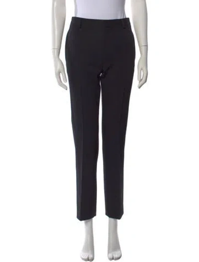 Pre-owned Celine Wool Straight Leg Pants In Black