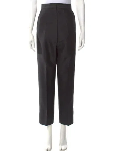 Pre-owned Celine Wool Straight Leg Pants In Black