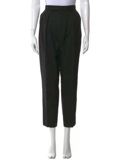 Pre-owned Celine Wool Straight Leg Pants In Black