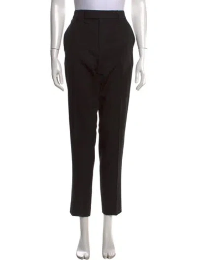 Pre-owned Celine Wool Straight Leg Pants In Black