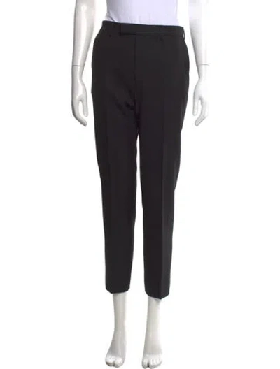Pre-owned Celine Wool Straight Leg Pants In Black