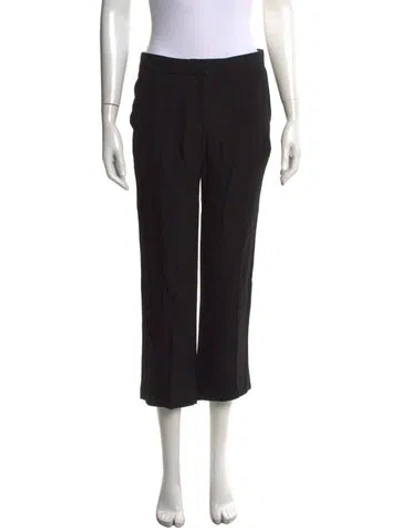 Pre-owned Celine Wool Straight Leg Pants In Black