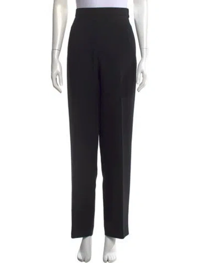 Pre-owned Celine Wool Straight Leg Pants In Black