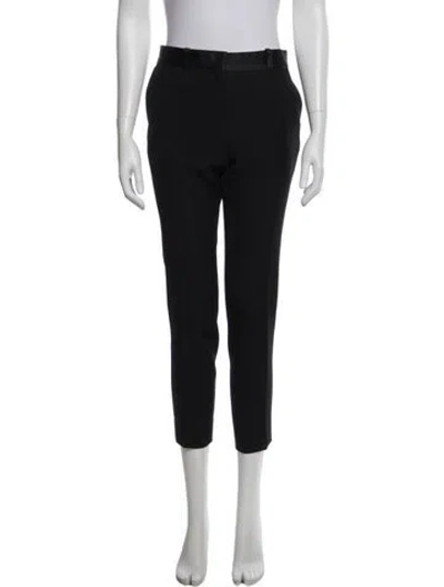 Pre-owned Celine Wool Straight Leg Pants In Black
