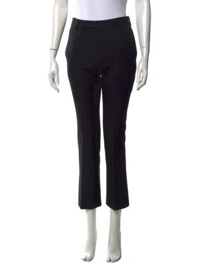 Pre-owned Celine Wool Straight Leg Pants In Black