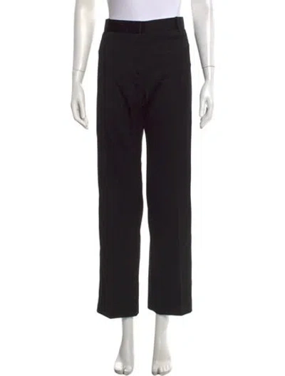 Pre-owned Celine Wool Straight Leg Pants In Black