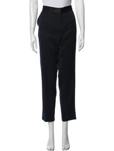 Pre-owned Celine Wool Straight Leg Pants In Black