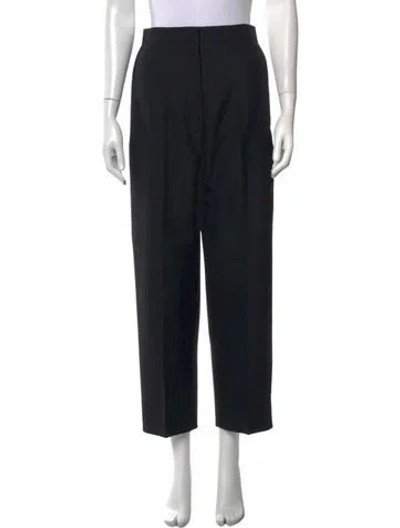 Pre-owned Celine Wool Straight Leg Pants In Black