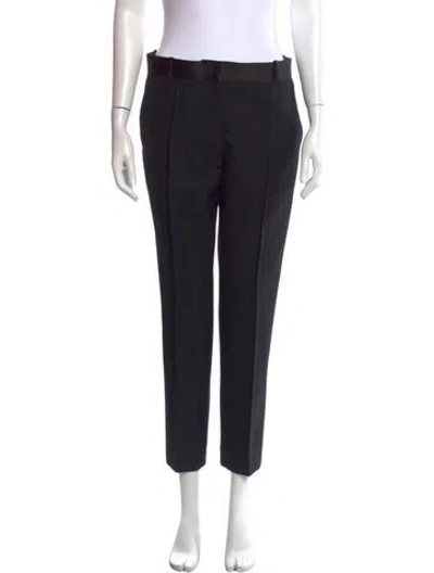 Pre-owned Celine Wool Straight Leg Pants In Black
