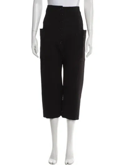 Pre-owned Celine Wool Straight Leg Pants In Black