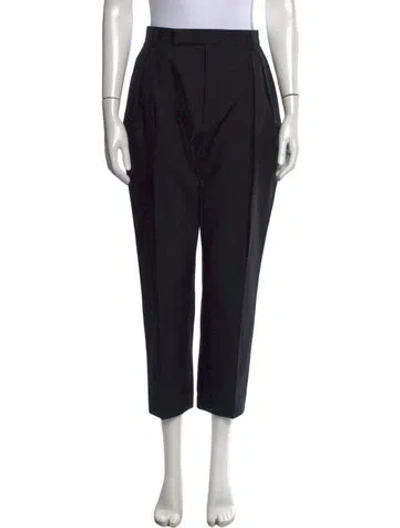 Pre-owned Celine Wool Straight Leg Pants In Black