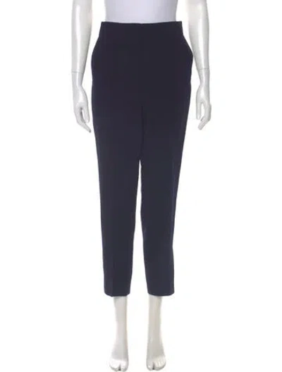 Pre-owned Celine Wool Straight Leg Pants In Blue