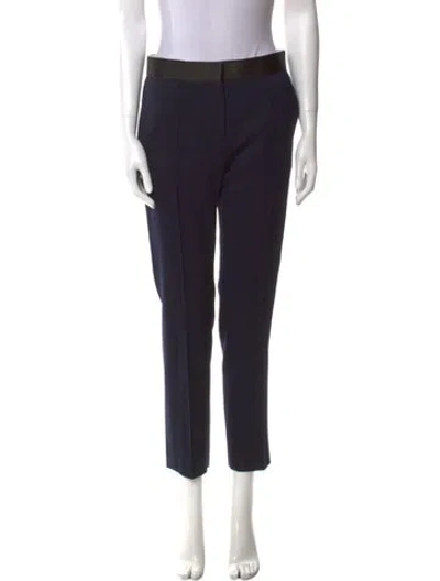 Pre-owned Celine Wool Straight Leg Pants In Blue