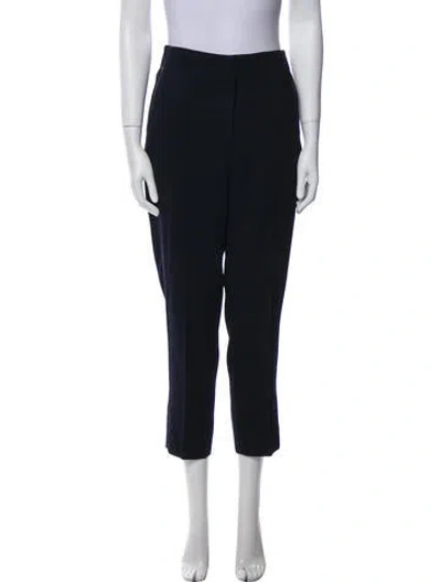 Pre-owned Celine Wool Straight Leg Pants In Blue