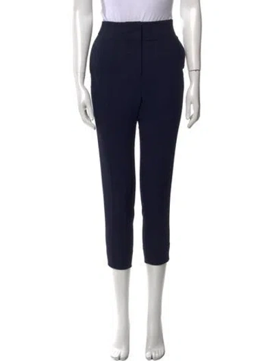 Pre-owned Celine Wool Straight Leg Pants In Blue