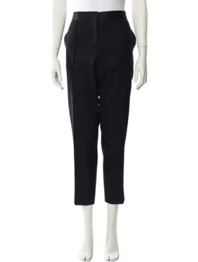 Pre-owned Celine Wool Straight Leg Pants In Blue