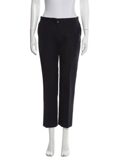 Pre-owned Celine Wool Straight Leg Pants In Blue