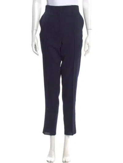 Pre-owned Celine Wool Straight Leg Pants In Blue