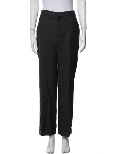 Pre-owned Celine Wool Straight Leg Pants In Blue