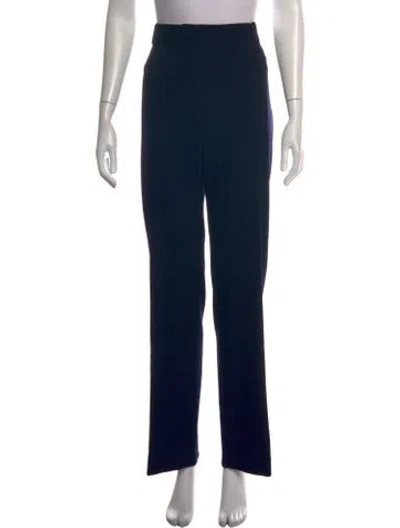 Pre-owned Celine Wool Straight Leg Pants In Blue