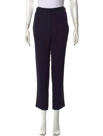 Pre-owned Celine Wool Straight Leg Pants In Blue