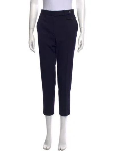 Pre-owned Celine Wool Straight Leg Pants In Blue