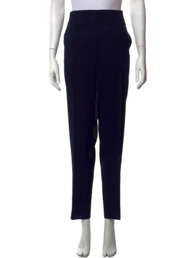 Pre-owned Celine Wool Straight Leg Pants In Blue